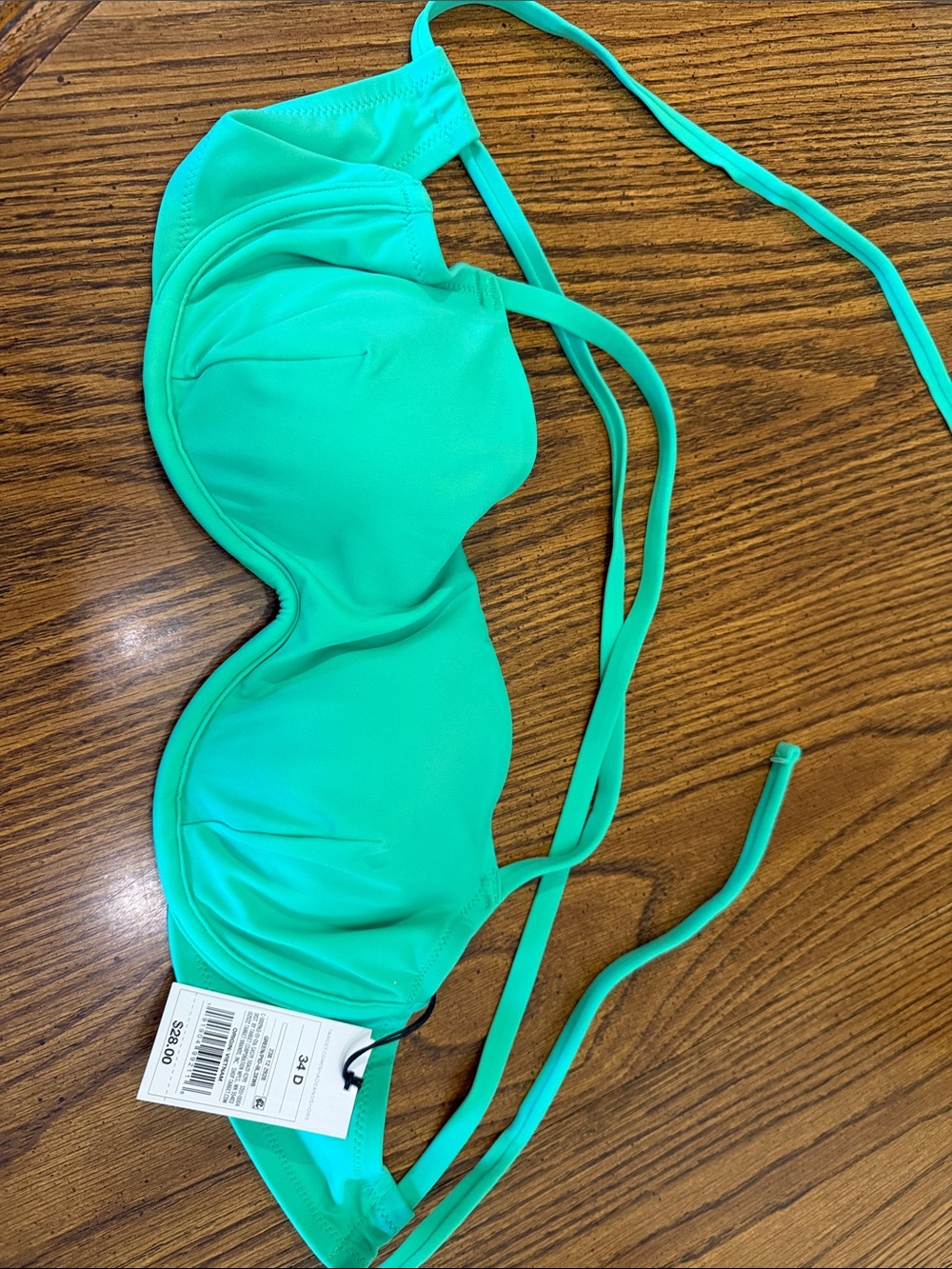 Shade & Shore Bright Emerald Green Underwire Bikini Top